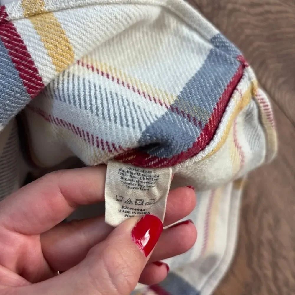 THE NORMAL BRAND Mountain Regular Fit Flannel Shirt In White Plaid Size M
